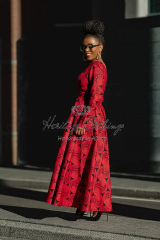 Moyo Red And Black Dress Dresses