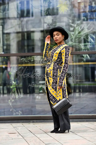 Oba Tribal Yellow Jacket Dresses