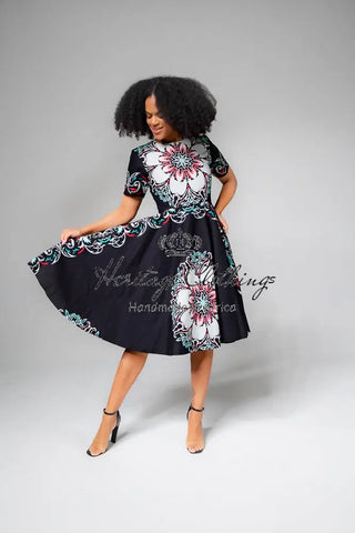 Oluchi Floral Midi Dress Dresses