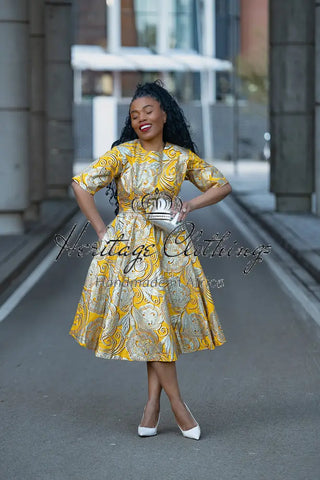 OLUCHI YELLOW GOLD DRESS Dresses