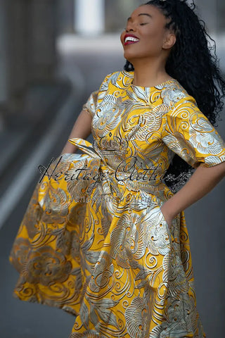 OLUCHI YELLOW GOLD DRESS Dresses