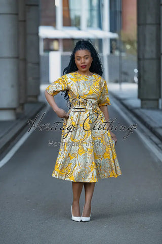 OLUCHI YELLOW GOLD DRESS Dresses