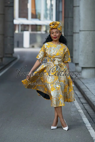 OLUCHI YELLOW GOLD DRESS Dresses