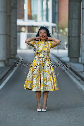 OLUCHI YELLOW GOLD DRESS Dresses