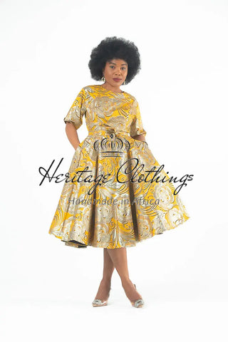 Oluchi Yellow Gold Dress Dresses