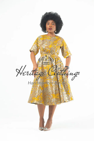 Oluchi Yellow Gold Dress Dresses