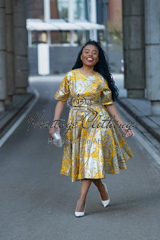 OLUCHI YELLOW GOLD DRESS Dresses