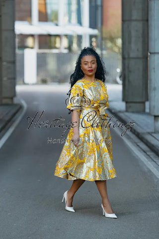 OLUCHI YELLOW GOLD DRESS Dresses