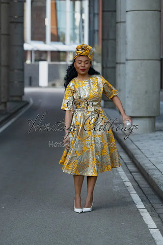 OLUCHI YELLOW GOLD DRESS Dresses