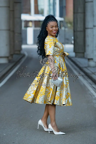 OLUCHI YELLOW GOLD DRESS Dresses