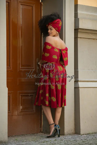 Oyin Red And Yellow Dress Dresses