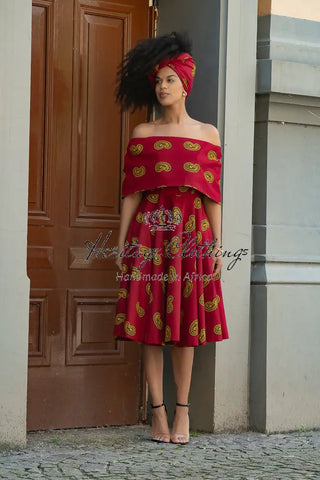 Oyin Red And Yellow Dress Dresses