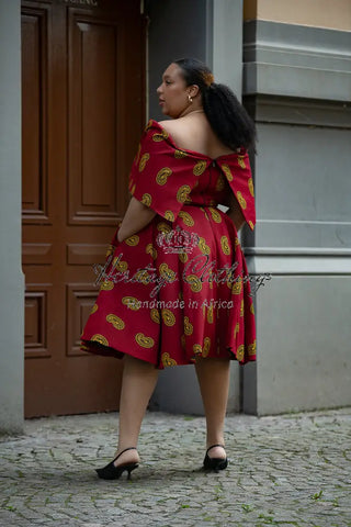 Oyin Red And Yellow Dress Dresses