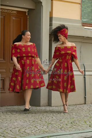 Oyin Red And Yellow Dress Dresses