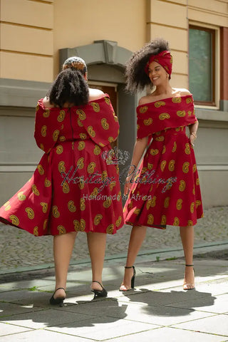 Oyin Red And Yellow Dress Dresses