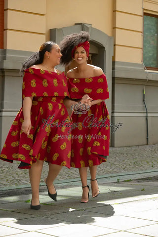 Oyin Red And Yellow Dress Dresses