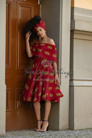 Oyin Red And Yellow Dress Dresses