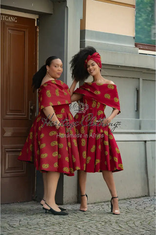 Oyin Red And Yellow Dress Dresses