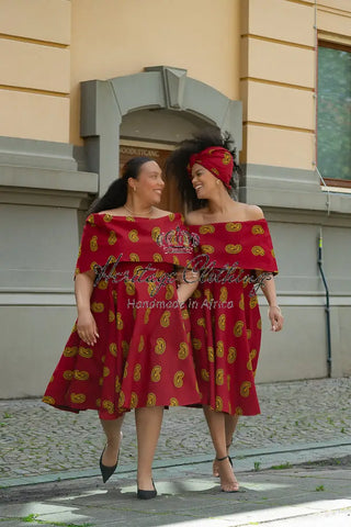 Oyin Red And Yellow Dress Dresses