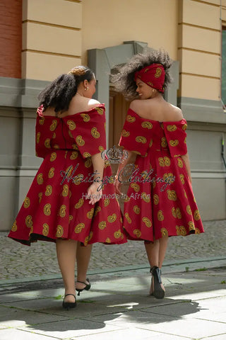 Oyin Red And Yellow Dress Dresses