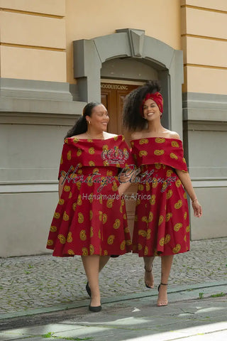 Oyin Red And Yellow Dress Dresses