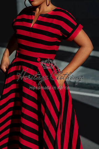 Peju Red And Black Dress