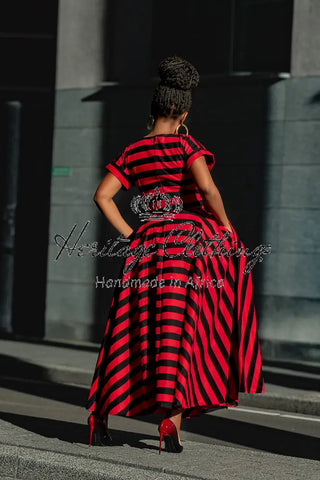 Peju Red And Black Dress