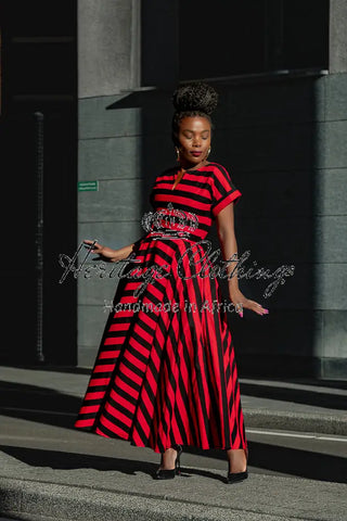 Peju Red And Black Dress