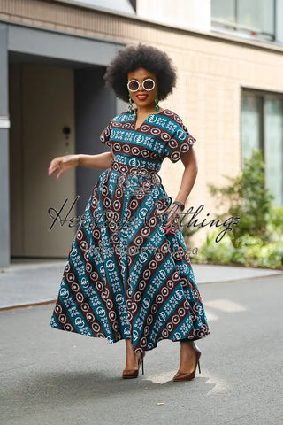 Peju Tribal Blue Dress Dresses