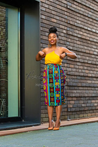 Sola Multicoloured Pencil Skirt Apparel & Accessories