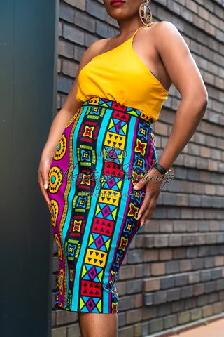 Sola Multicoloured Pencil Skirt Apparel & Accessories