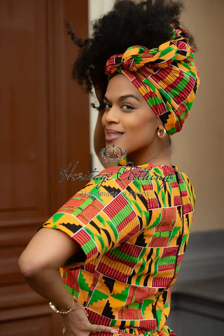 Teju Kente Skirt Set Clothing