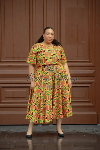 Teju Kente Skirt Set Clothing