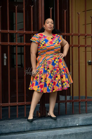 Tendai Multicoloured Kente Dress Apparel & Accessories