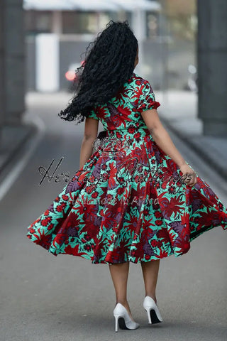 THANDIWE GREEN AND RED DRESS Dresses