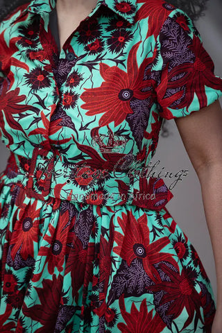 THANDIWE GREEN AND RED DRESS Dresses