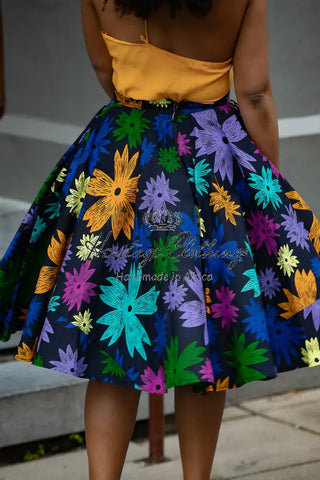 Yomi Floral Skater Skirt Skirts