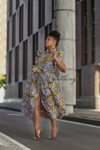 Zendaya Floral Midi Dress