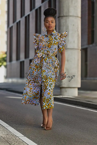 Zendaya Floral Midi Dress